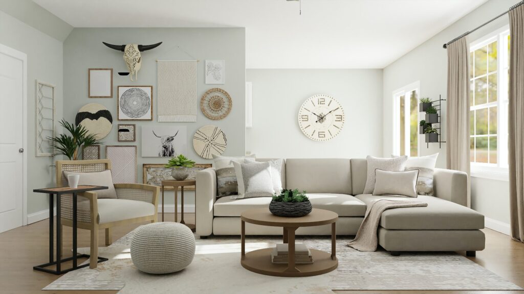 Image of a living room with a sofa and a center table as the featured image for the community guide in Homes for Sale in Kelton Manors Phoenix AZ