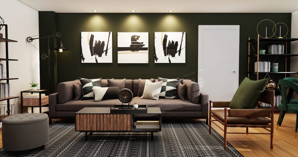 A photo of a living room with wall paintings as the featured image for the community guide in Tres Palmas Apartments Homes for Sale, Phoenix, AZ